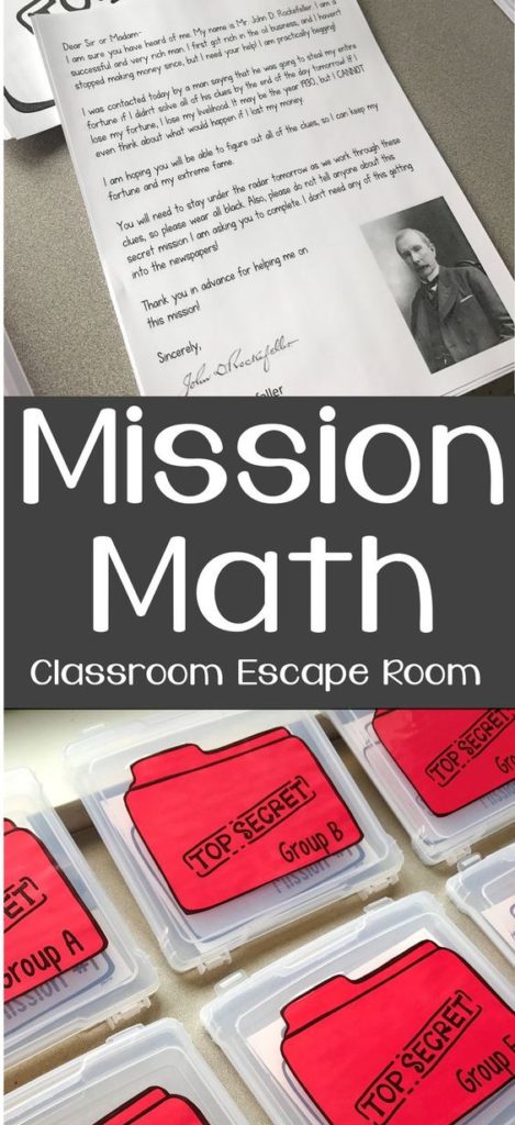 math problem solving escape room