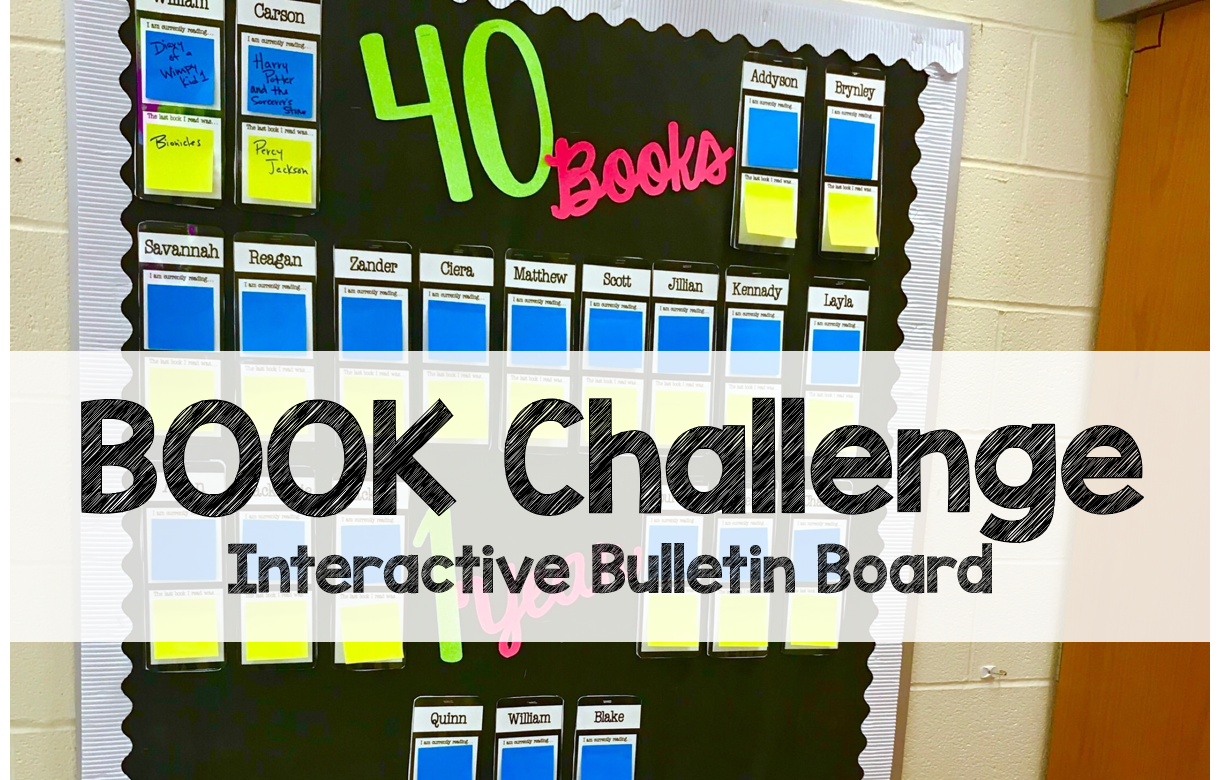 Back to School 40 Book Challenge Bulletin Board1220 x 780
